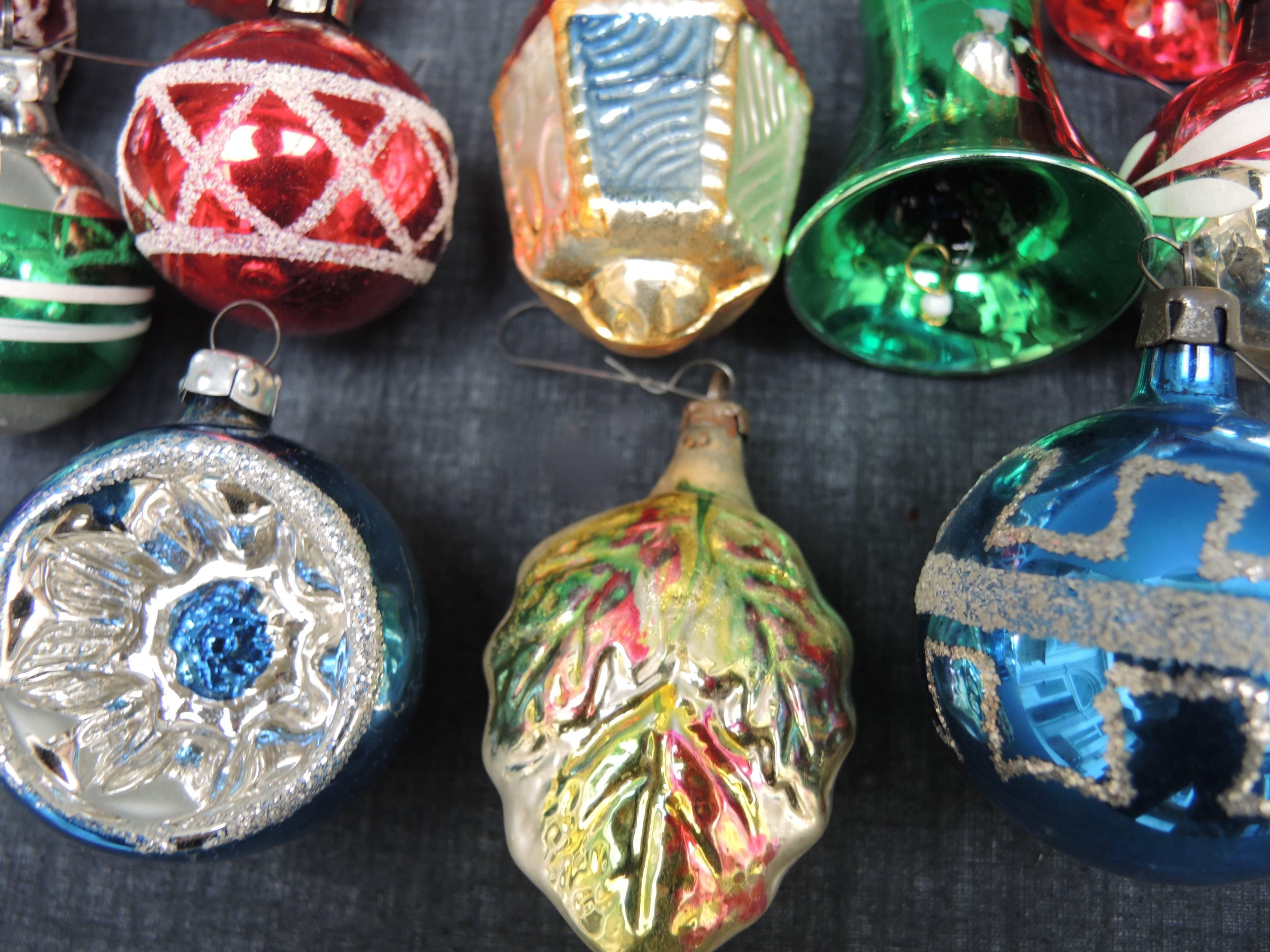 Vintage Collection of 28 Glass Christmas Ornaments 2