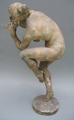 Continental Art Nouveau Sculpture of a Nude Female Forest Nymph, circa 1900