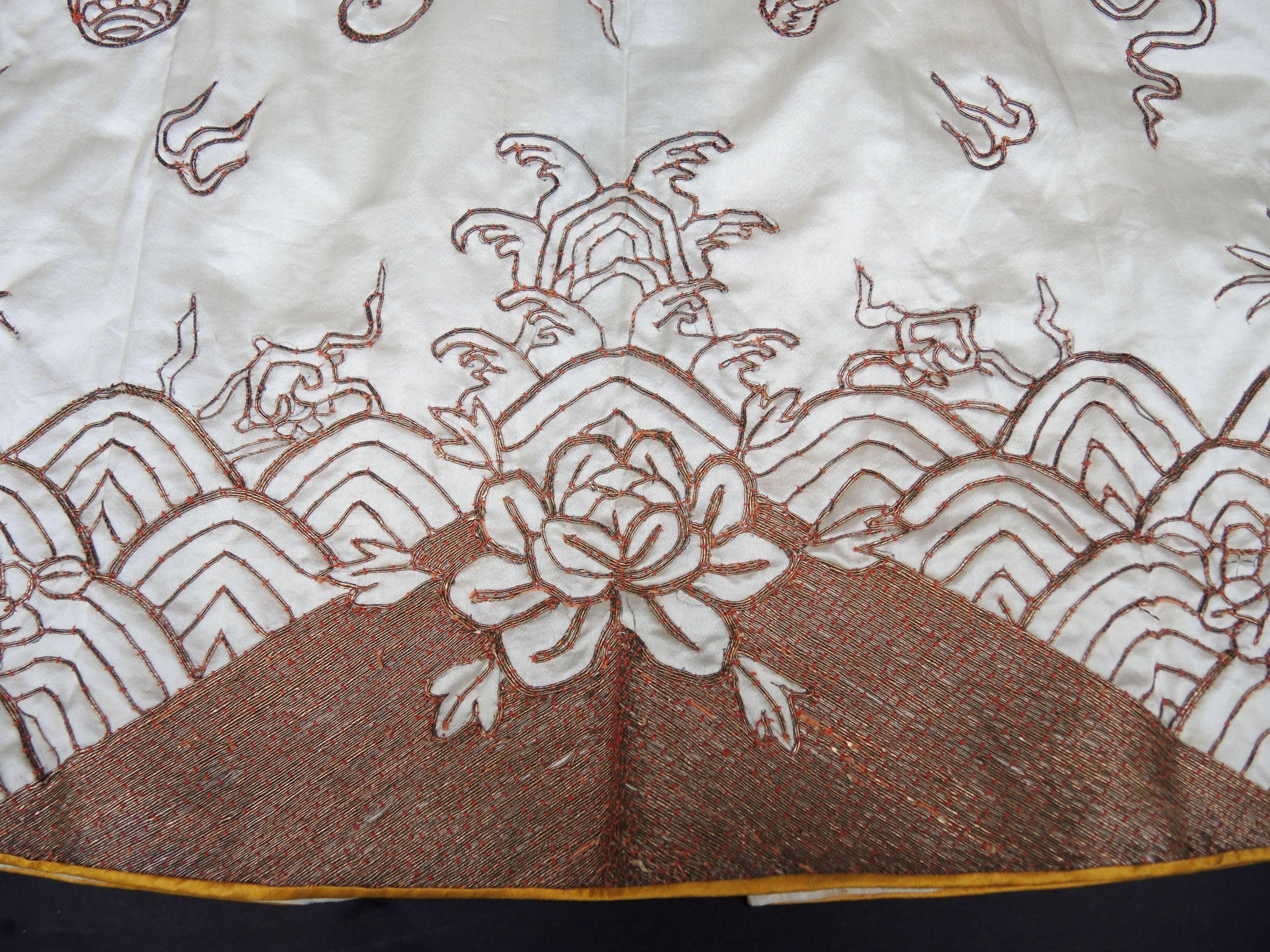 20th Century Chinese Silk Gold Embroidered Mandarin Jacket