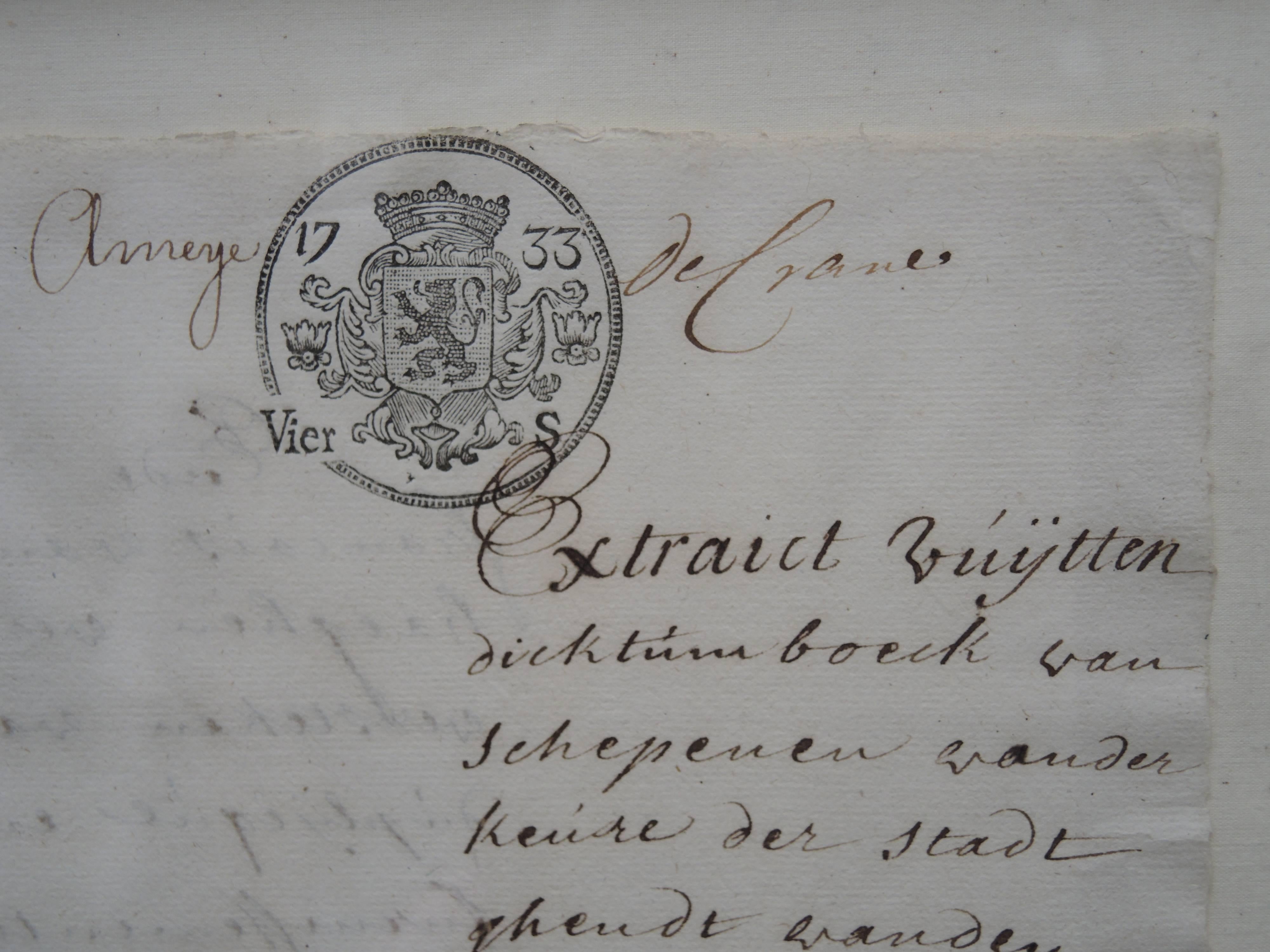 Two 18th Century Flemish Framed Documents (Belgisch) im Angebot