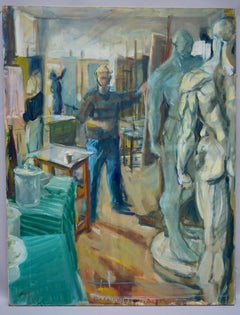 Painting "In the Royal Academy" Large Oil Painting Naked Men