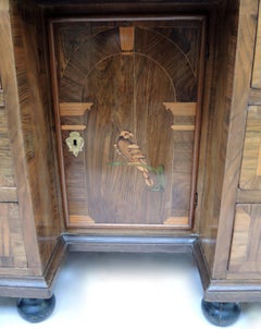 17th Century Swedish  Baroque Desk with Parrot Inlaid Design