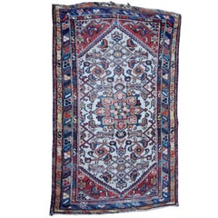 Small Semi-Antique Persian Carpet Mat