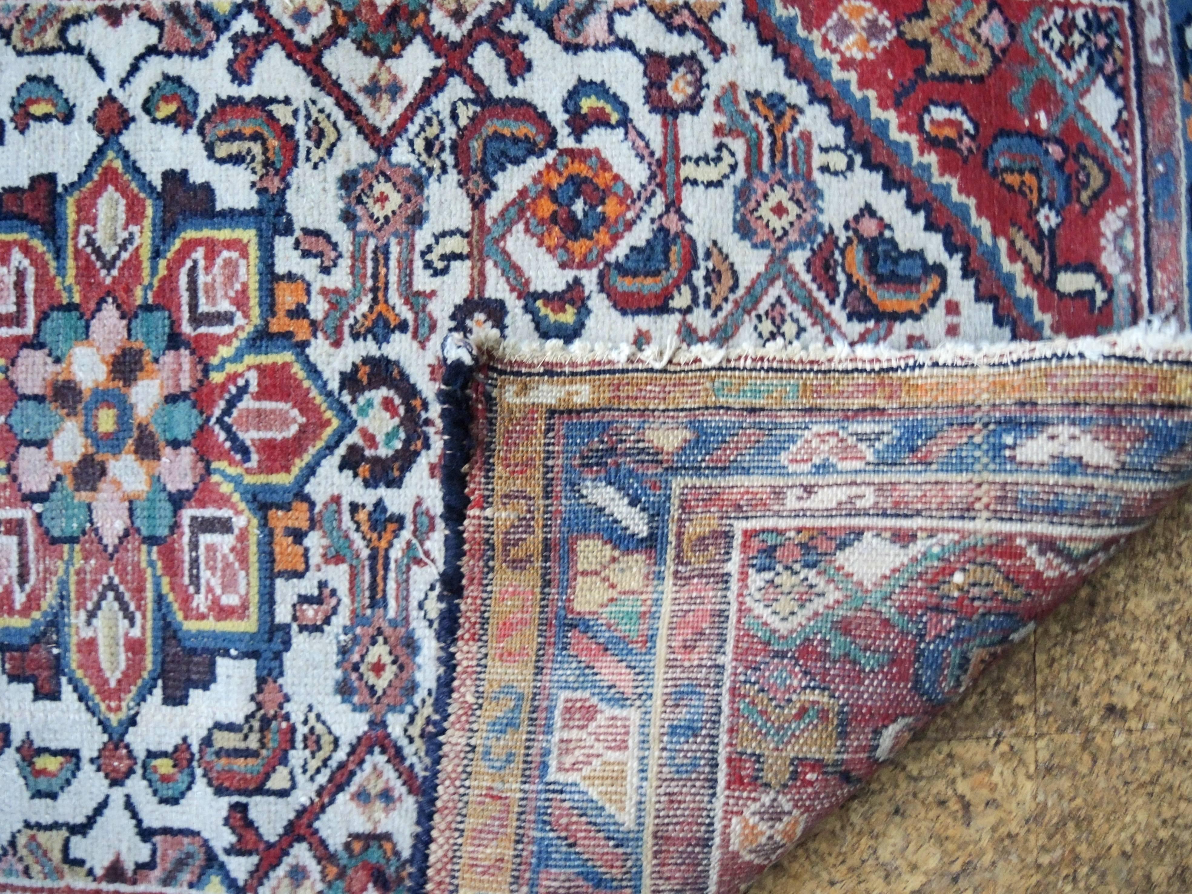 Azerbaijani Small Semi-Antique Persian Carpet Mat For Sale