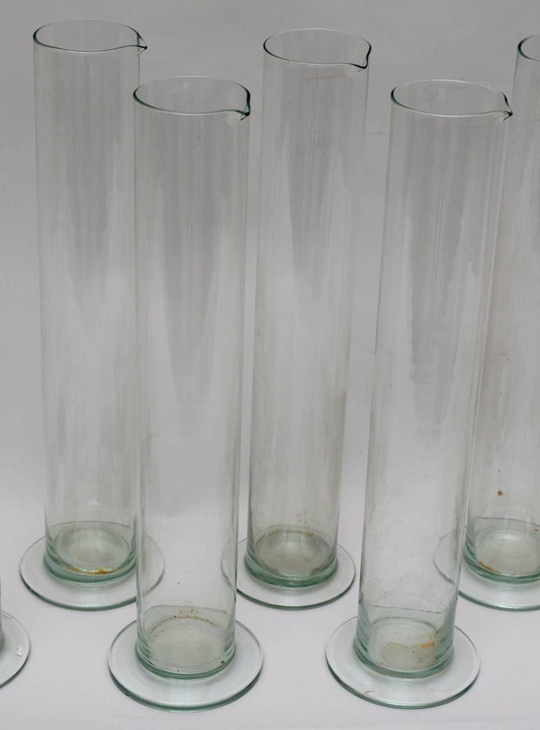 Antique Belgian Glass Chemistry Beaker Vases For Sale at 1stdibs