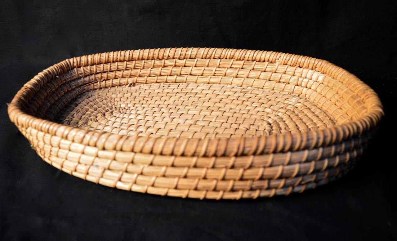 Rustic Two Vintage Belgian Farm Baskets, circa 1920 For Sale