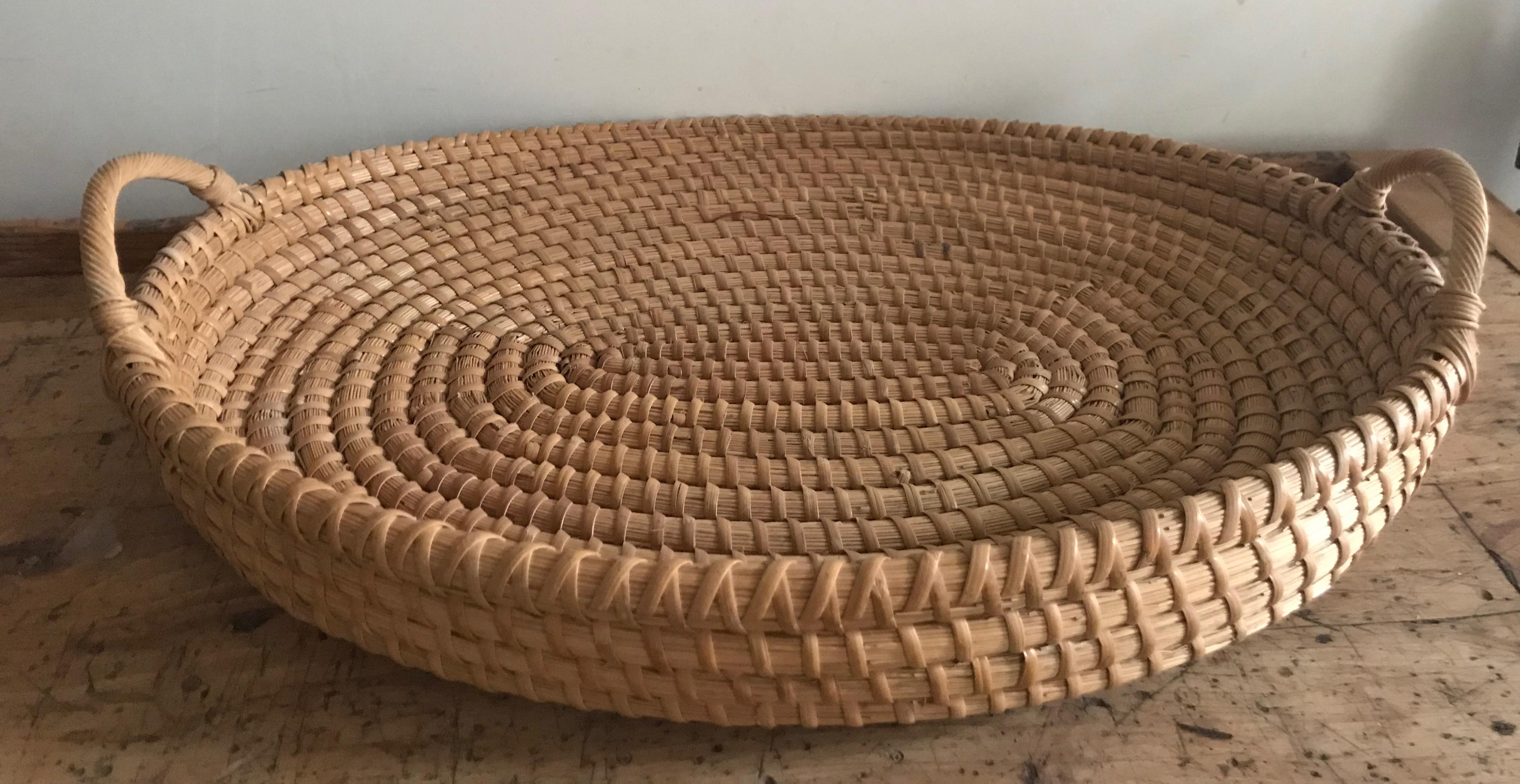 Rustic Belgian Winnowing Farm Basket