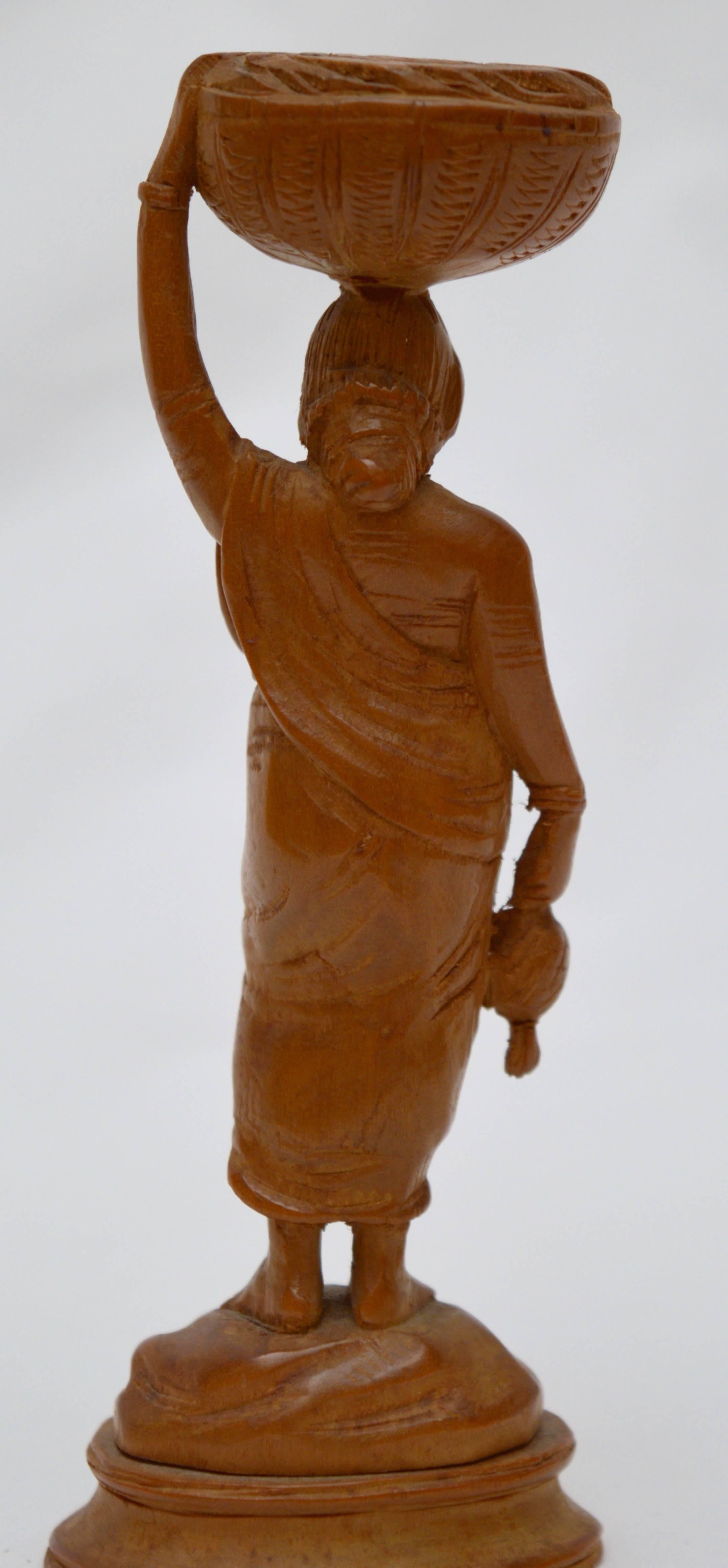 Early 19th century Southern Italian figure carved from fruitwood. Completely original and in excellent condition.