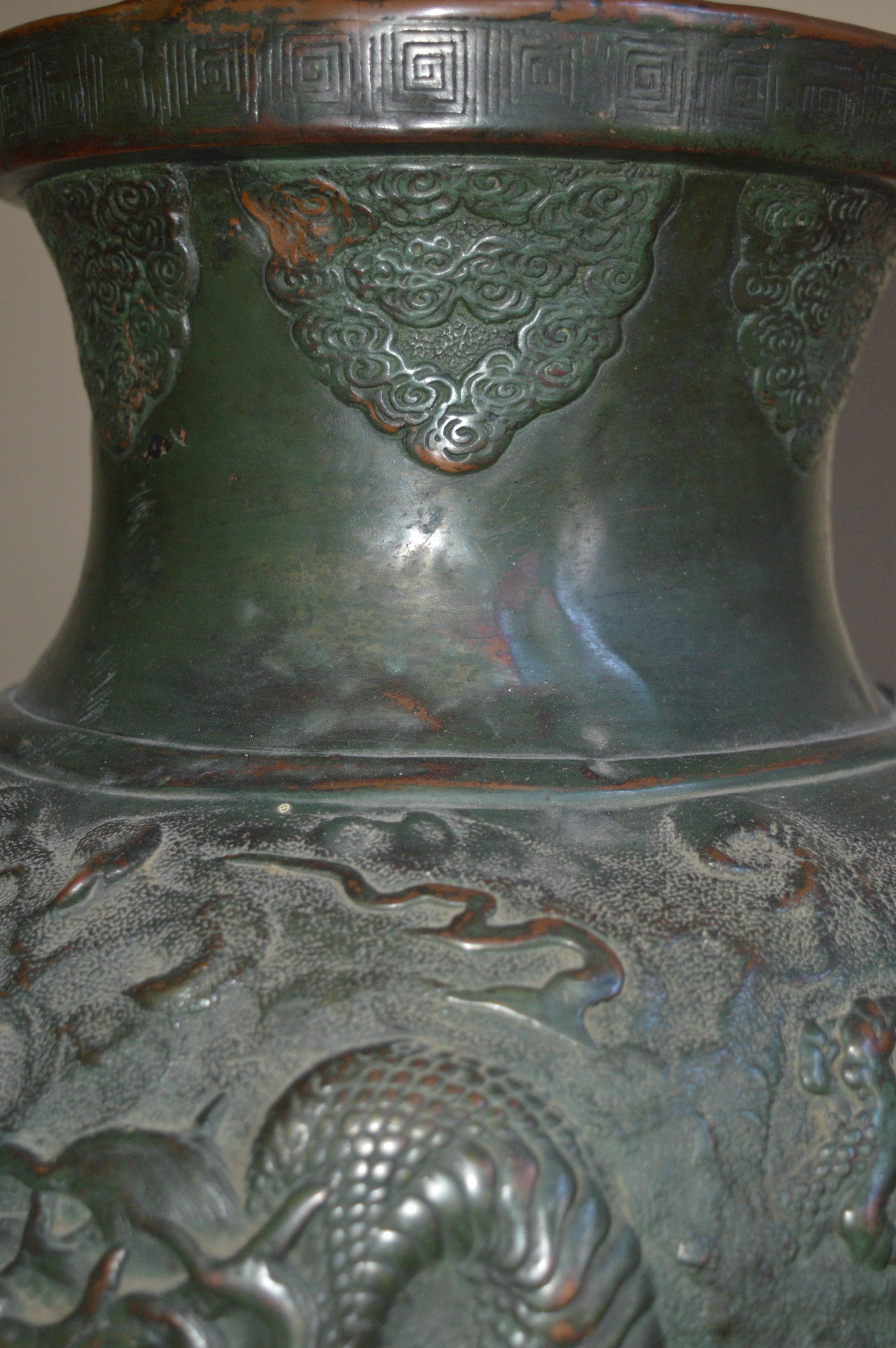 Large 19th Century Chinese Temple Vase or Urn 2