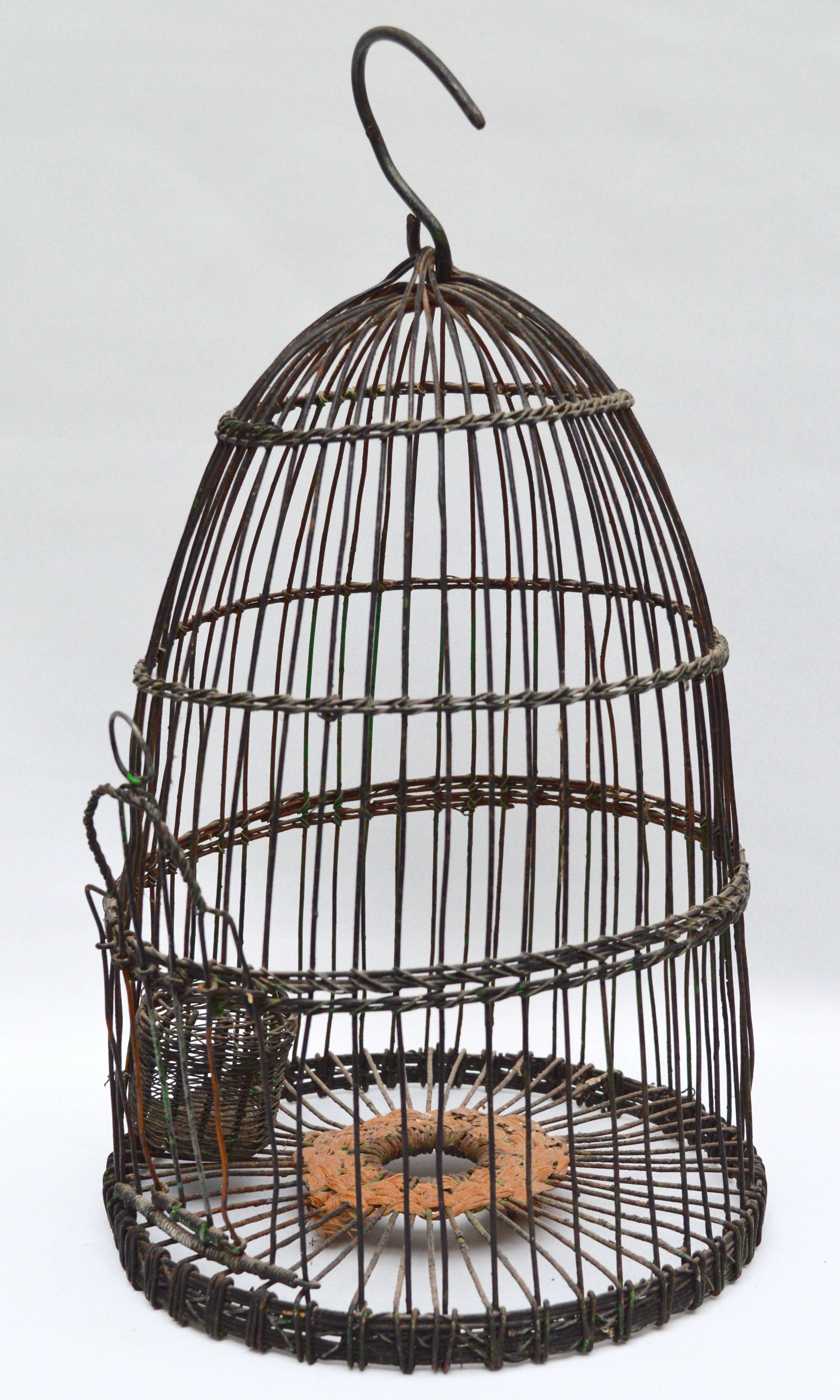 Vintage wire-work Tunisian bird cage.