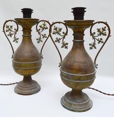 Pair of 19th Century Italian Gothic Table Lamps