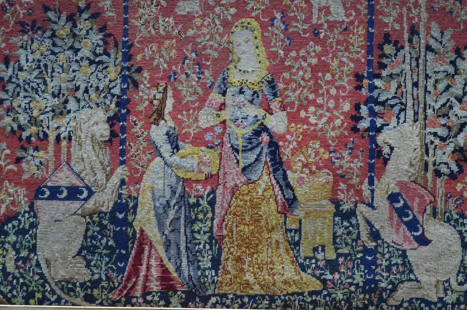 Medieval Style Flemish Needlework Tapestry of a Lion ...