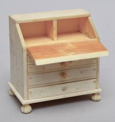 Miniature Colonial Anglo-Indian Carved Bone Fall front Desk Circa 1890-1900