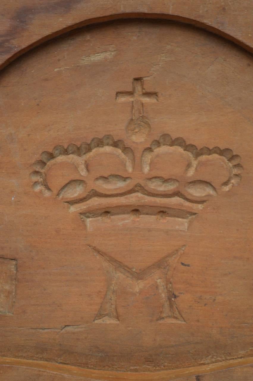 19th century Dutch hand-carved wood cookie mould to make 
