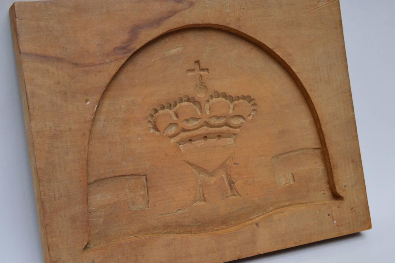 Victorian 19th Century Dutch Carved Wood Christmas Cookie Mold