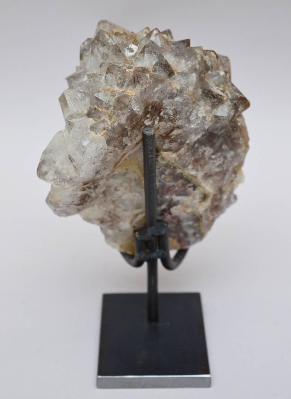 Natural Quartz Crystal Specimen on a Custom-Made Stand In Excellent Condition In Antwerp, BE