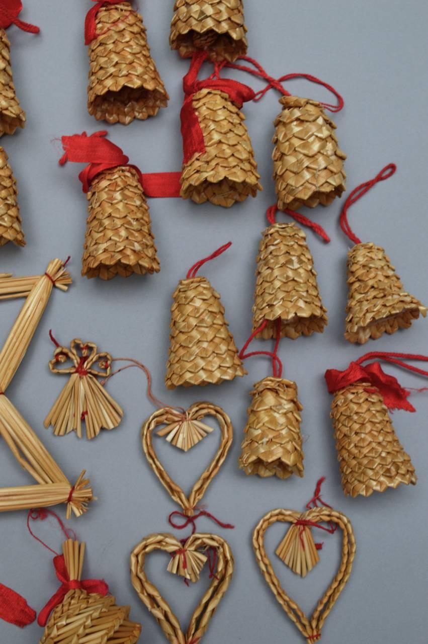 christmas straw ornaments