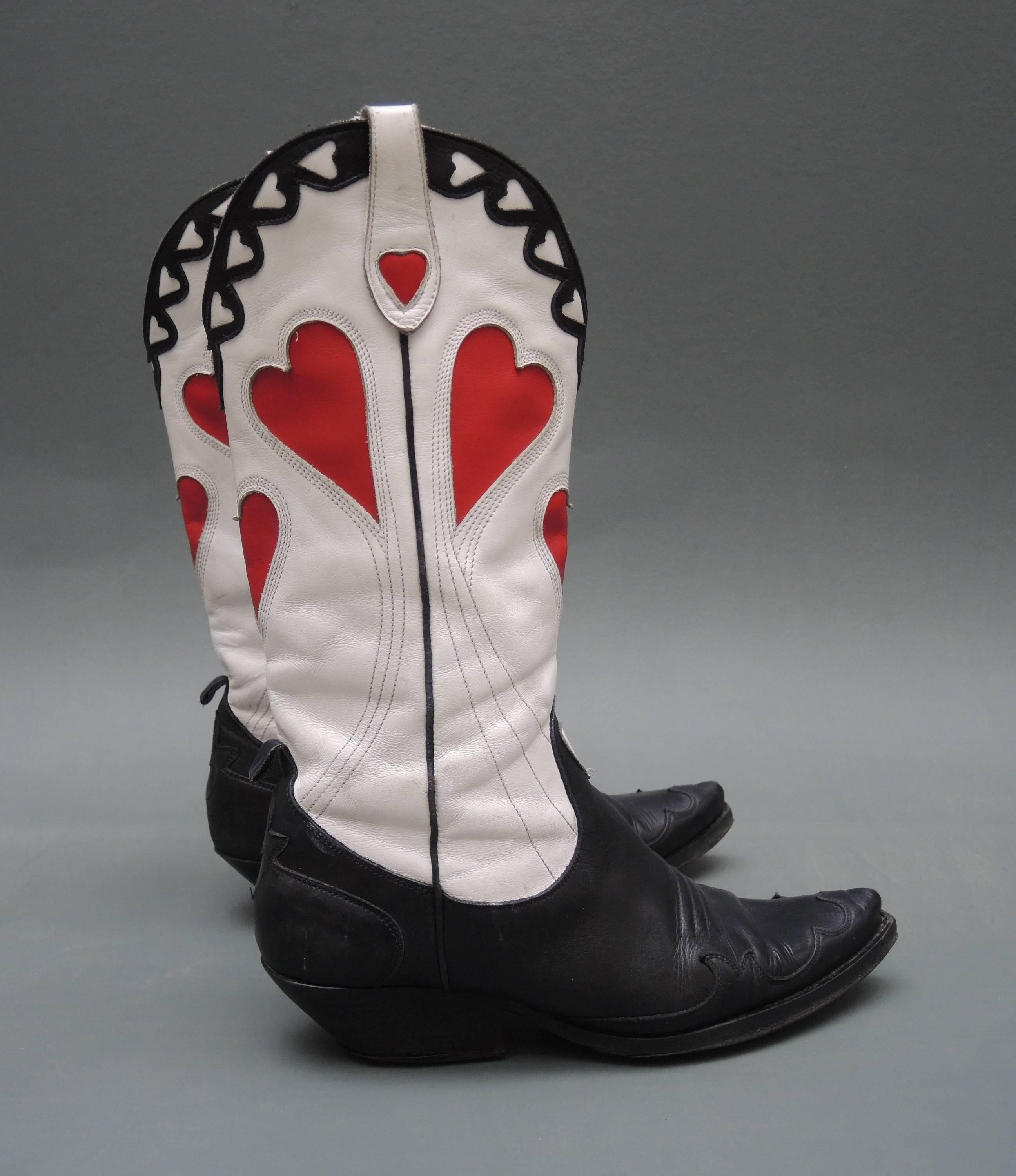 red heart cowboy boots