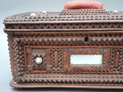 Tramp Art Box Inset with Mirrors