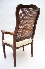 Early 19th Century Dutch Louis XVI Armchair with Cane Woven Back