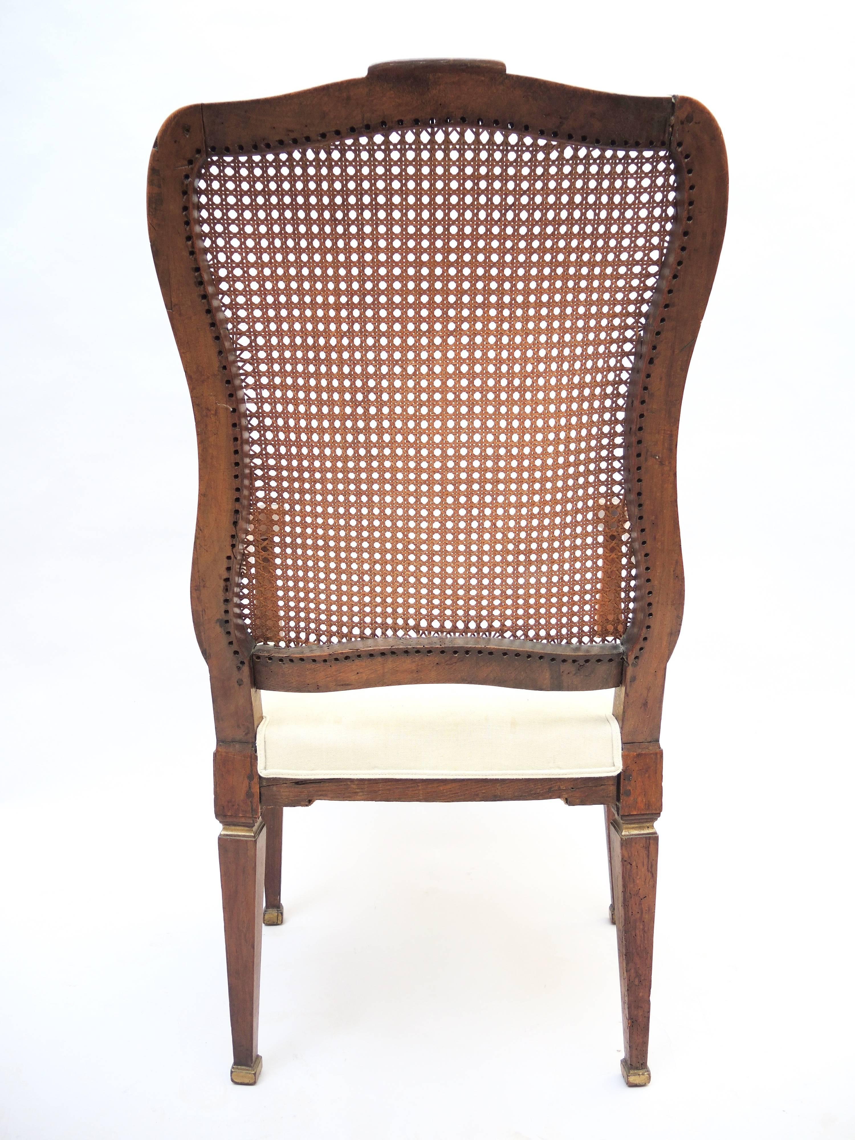 Early 19th Century Dutch Louis XVI Armchair with Cane Woven Back In Good Condition For Sale In Antwerp, BE