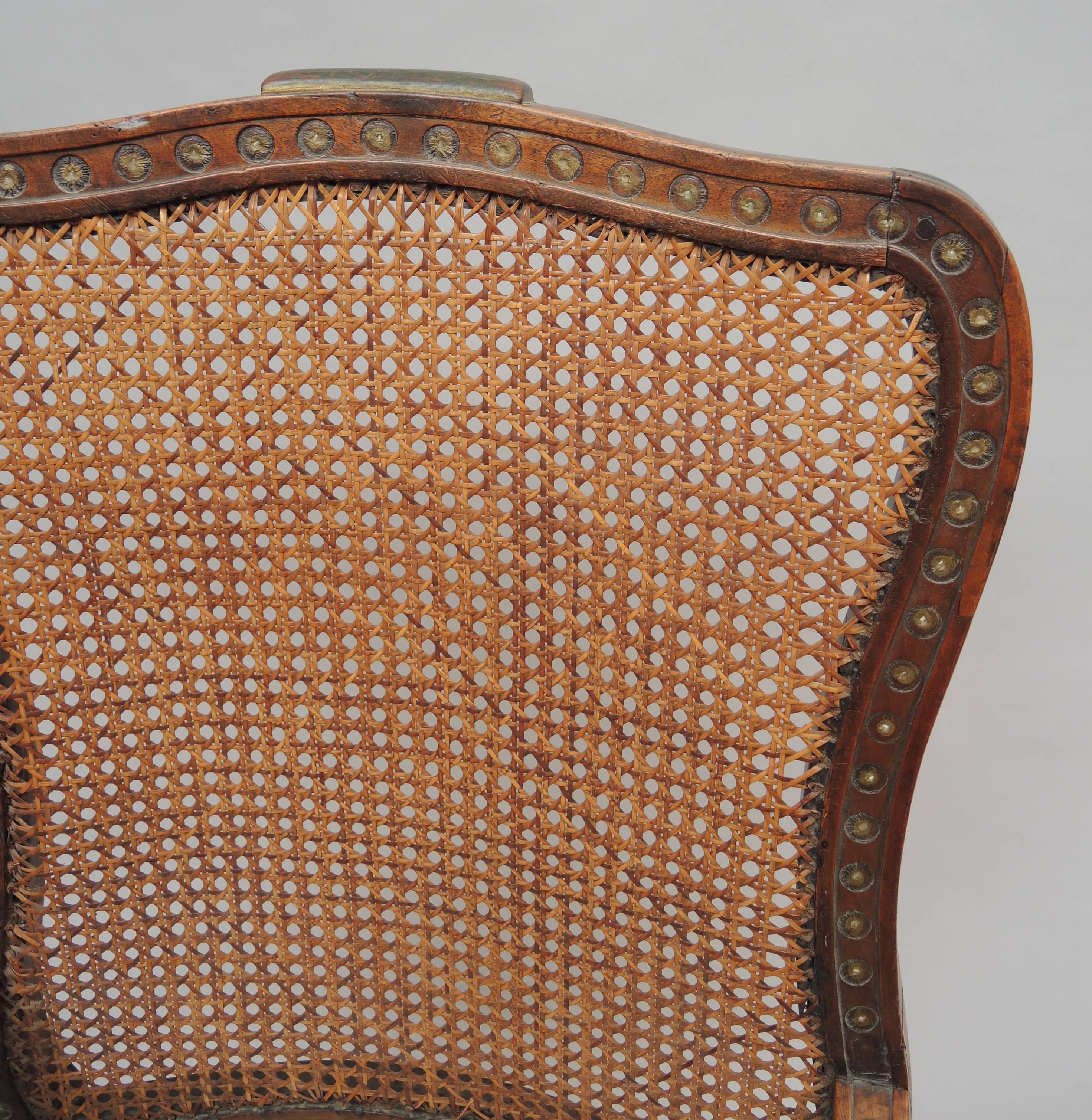 Early 19th Century Dutch Louis XVI Armchair with Cane Woven Back For Sale 2
