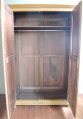 Neoclassical Armoire Cabinet with Hand-Painted Cameos