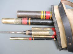 Very Long Vintage Belgian Bamboo and Brass Fishing Rod in the Original Case