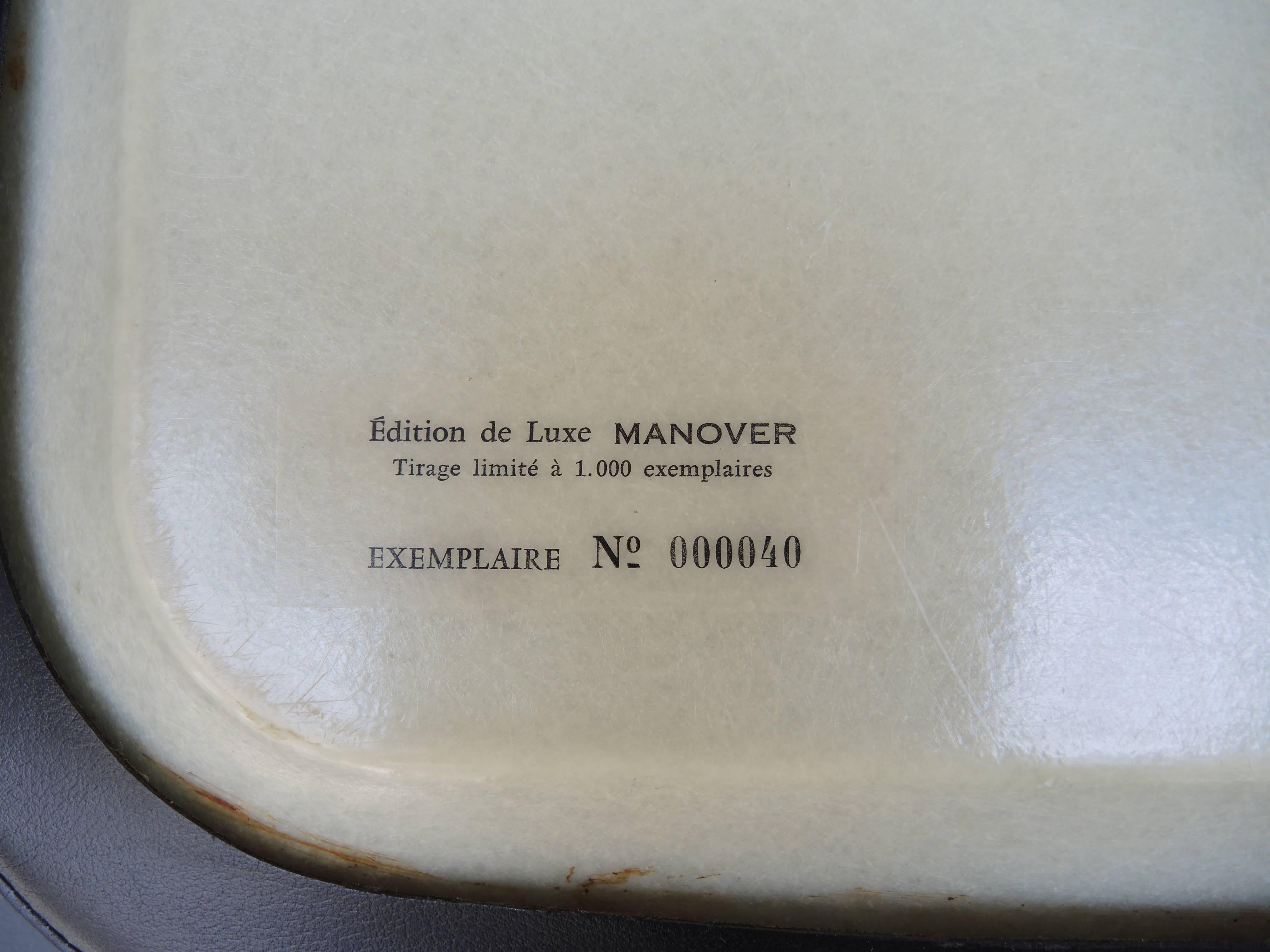 Mid-Century Modern Limited Edition 1960s French Tray with Jean Carzou Image and Jack Adnet Styling