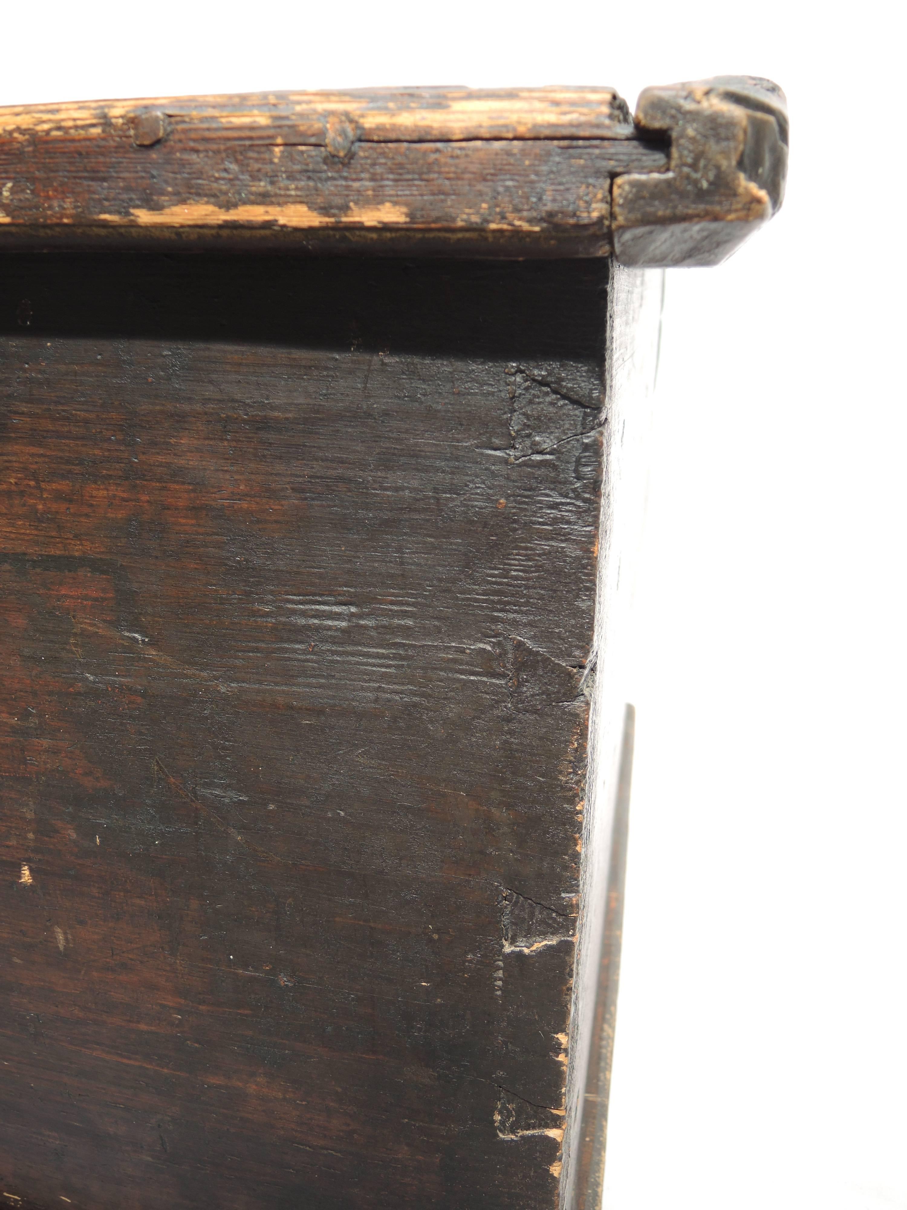 Early 19th Century Swedish Painted Trunk For Sale 3