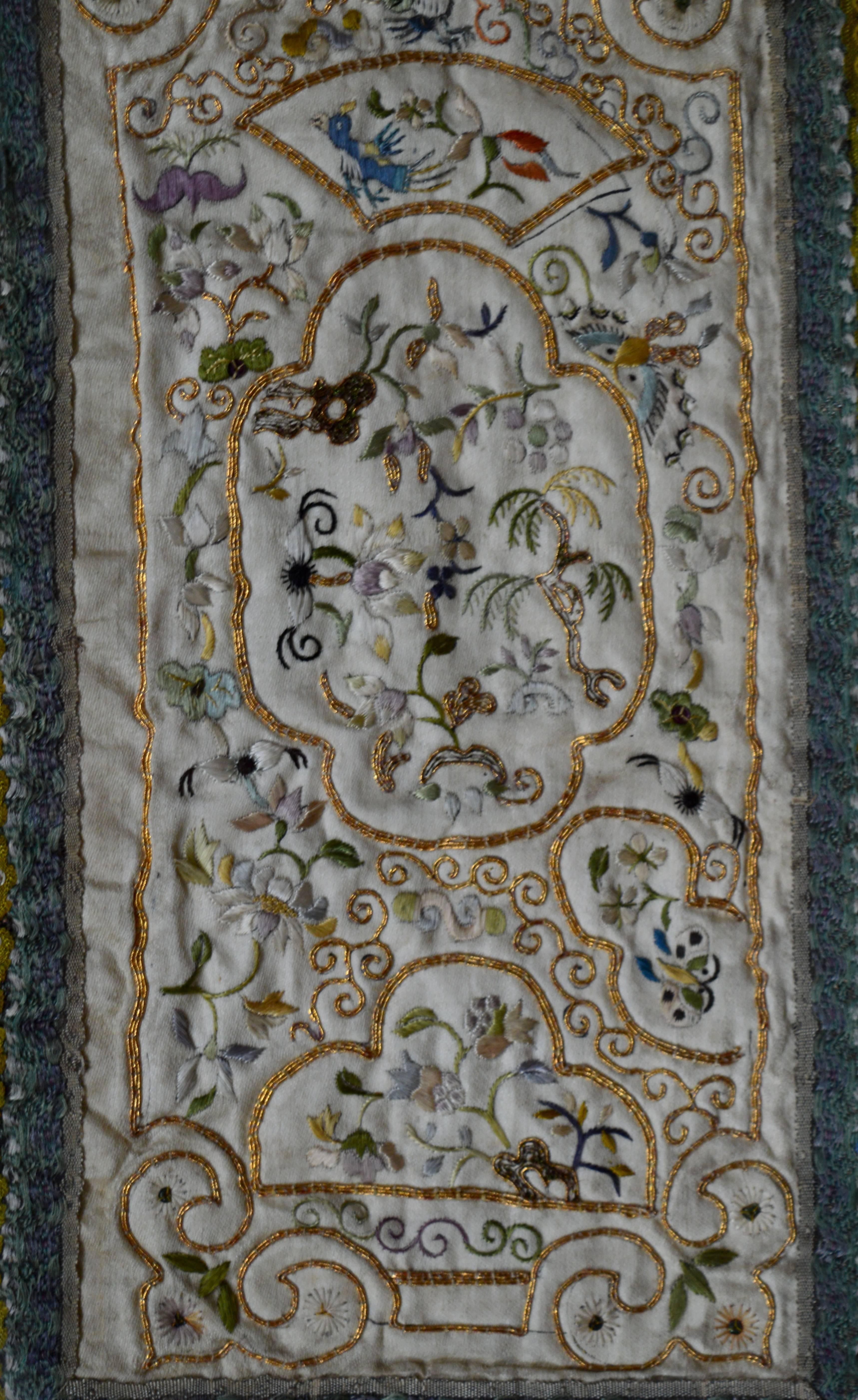 chinese embroidered silk panels