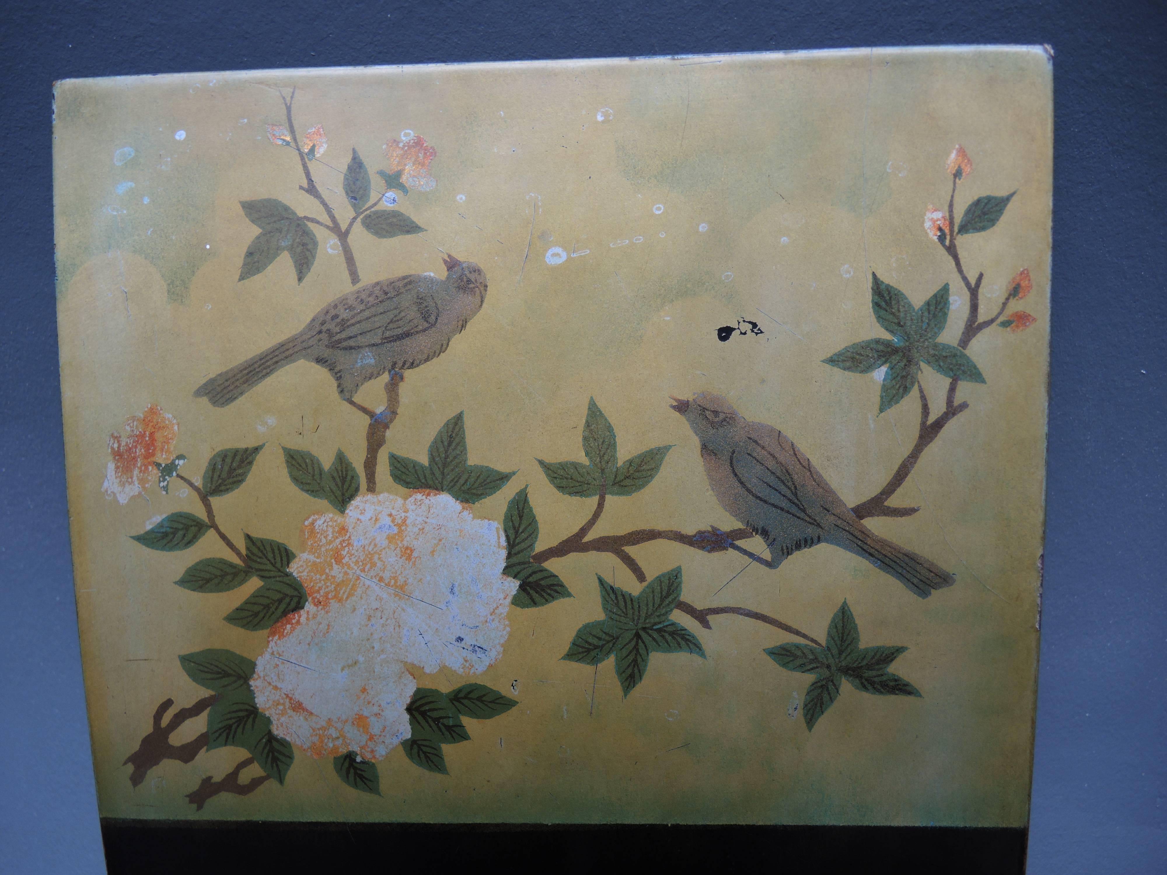20th Century Art Deco Japanese Lacquered Wood Panel
