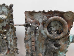 Midcentury Brutalist Copper Wall Sculpture by Jan Sergeant