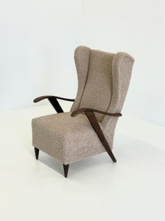 Fauteuil Melchiorre Bega en bouclé beige