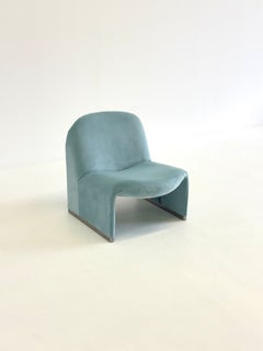 Anonima Castelli Alky Armchair in Baby Blue Velvet