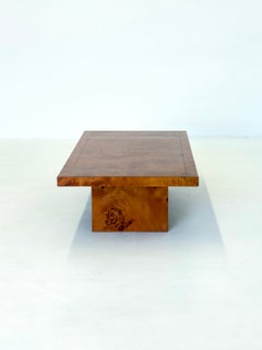 Vintage Coffee Table by Smania in Burl Wood