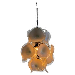 Lampadario in vetro di Murano di Gino Vistosi con dischi di vetro