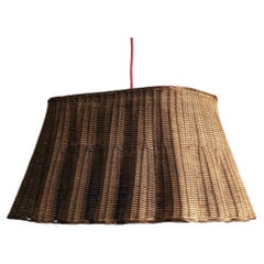 Lustre îlot Matilda en osier plissé, petit