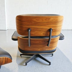 Herman Miller Eames 50th Anniversary Lounge Chair – Black Leather – Rosewood