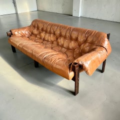 Percival Lafer MP-41 Sofa – 1970s Brazilian Rosewood & Leather 3-Seater
