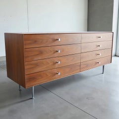 George Nelson Herman Miller 1950s 8-Drawer Walnut Dresser
