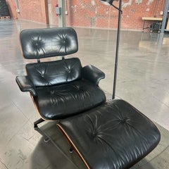 Herman Miller Eames Lounge Chair & Ottoman – Black Leather – 1970s