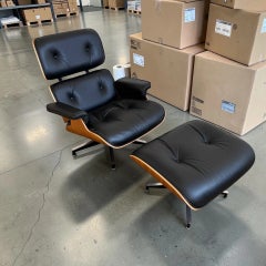 Herman Miller Eames Lounge Chair & Ottoman – 2022, Black Leather