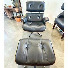 Herman Miller Eames Tall Lounge Chair & Ottoman, Edelman Leather & Walnut, 2017