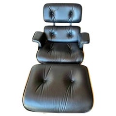 Herman Miller Eames Lounge Chair – Oiled Santos Palisander & Black Leather, 1950