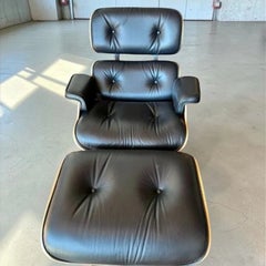 Herman Miller Eames Lounge Chair – Oiled Santos Palisander & Black Leather, 1950