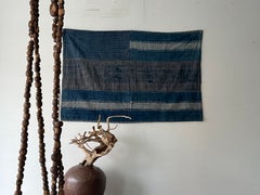 "BORO" Japanese Antique Indigo dyed ramie Patchwork 19`c/ Sashiko Rag Wabi-Sabi