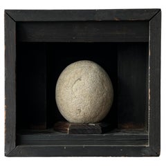 Japanese Sacred Maruishi-gami Sacred Stone Sphere with Custom Shrine Box