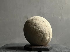 Japanese Sacred Maruishi-gami Sacred Stone Sphere with Custom Shrine Box