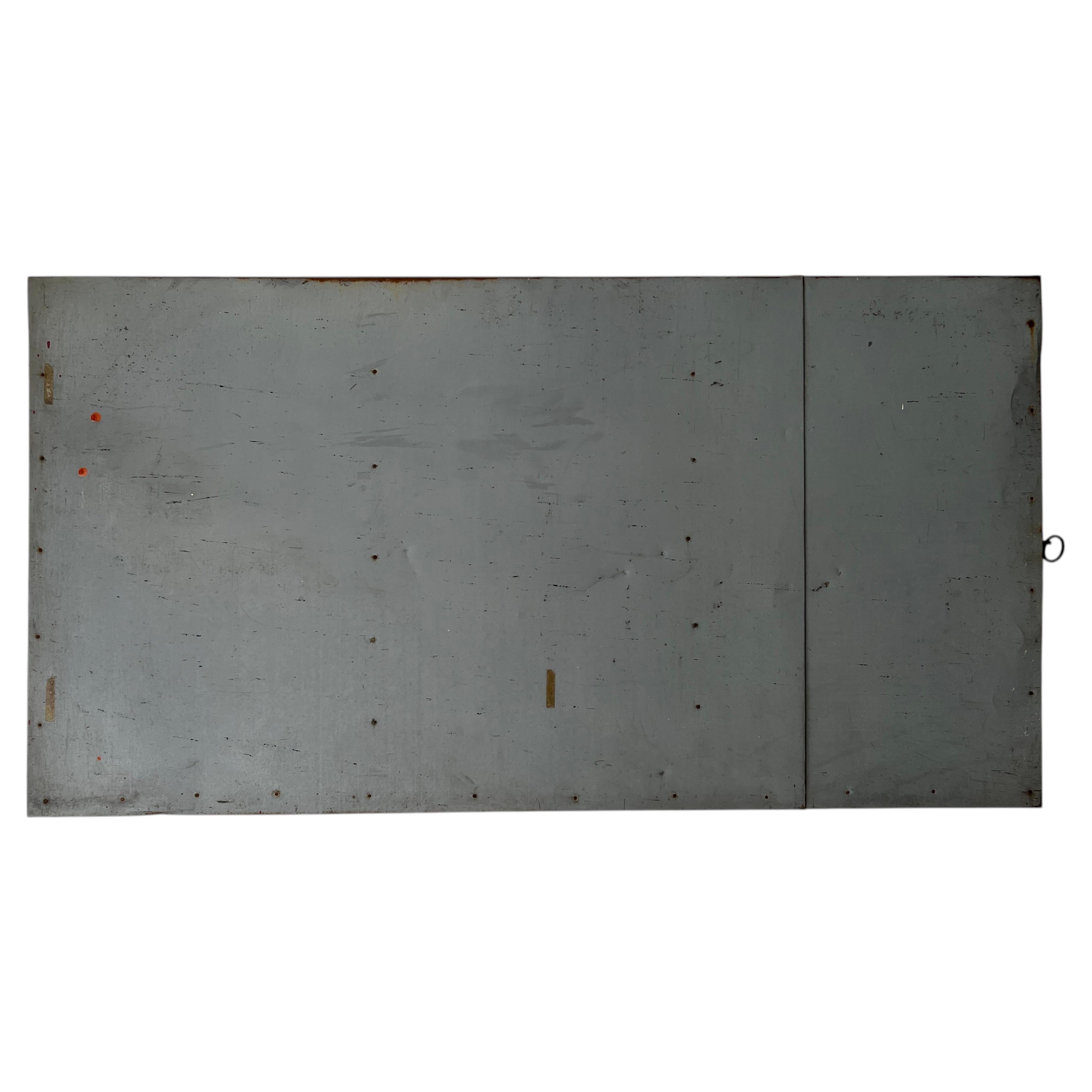 Japanese Anthique Minimalist Abstract Art Tin Panel・ 1900`s Wabi-sabi Wall Art For Sale